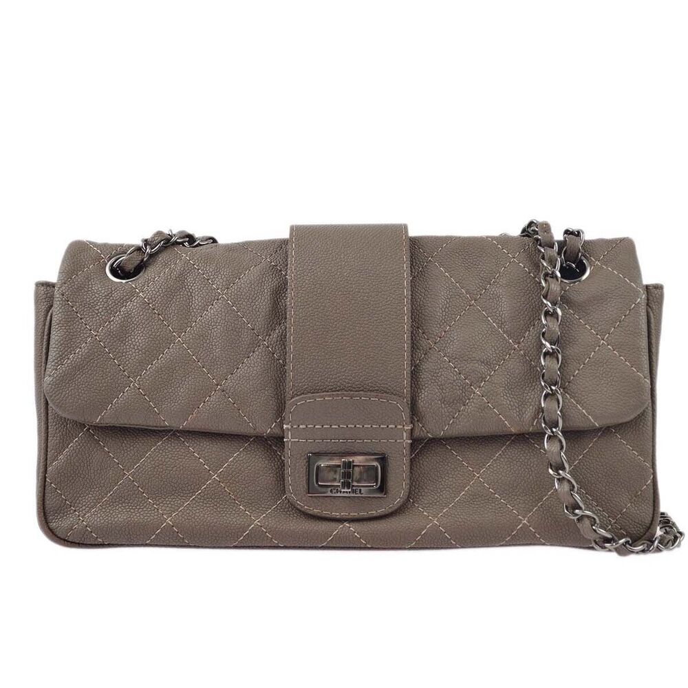 Chanel Gray Caviar Skin Mademoiselle #124855C22B - Picture 1 of 7